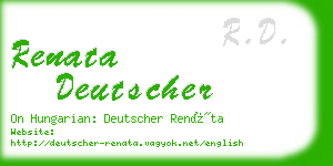 renata deutscher business card